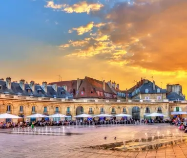 a village square in burgundy